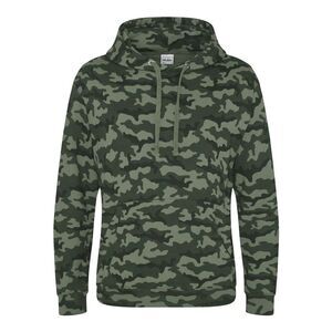 AWDis Mens Camo Hoodie / Green Camo